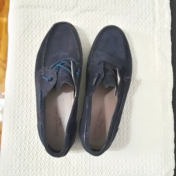 Banana Republic Mens Suede Boat Shoes - Picture 1 of 6